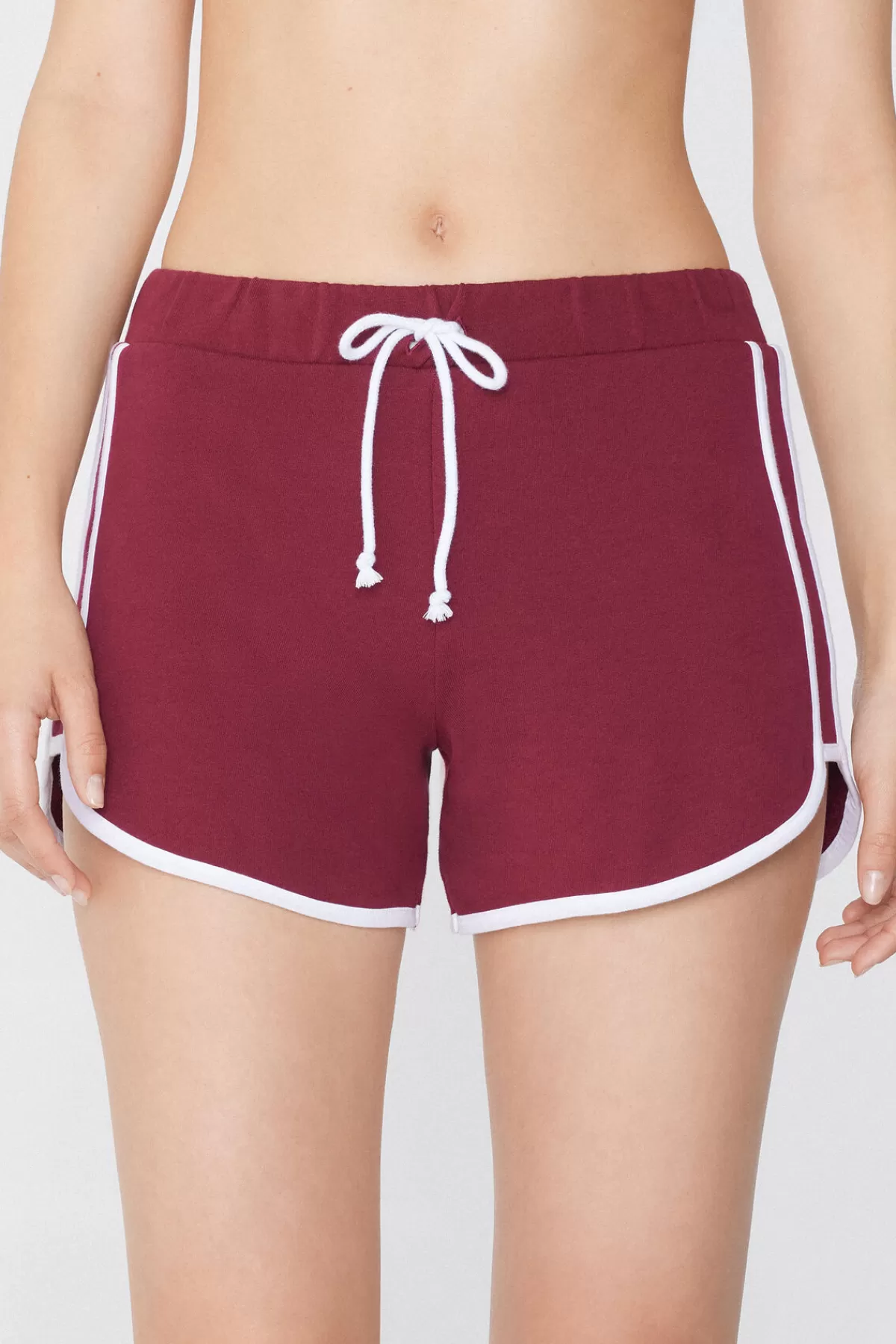 Calzoncini Felpa Donna Con Rifiniture a Contrasto - Tezenis Modello Morbido e Confortevole per Look Casual Chic