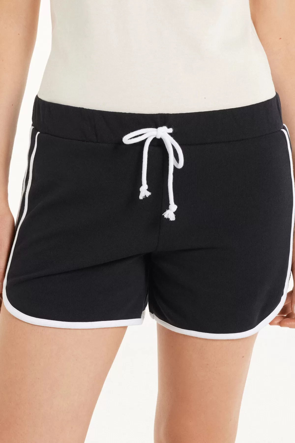 Pantaloncini Sportivi in Felpa Donna con Bordatura a Contrasto - Tezenis Confortevoli e Design Elegante