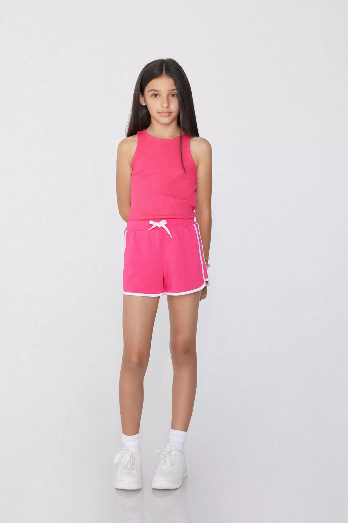 Pantaloncini Tezenis Con Bordi in Pile - Cotone Morbido per Bambine, Design Moderno per Estate 2024