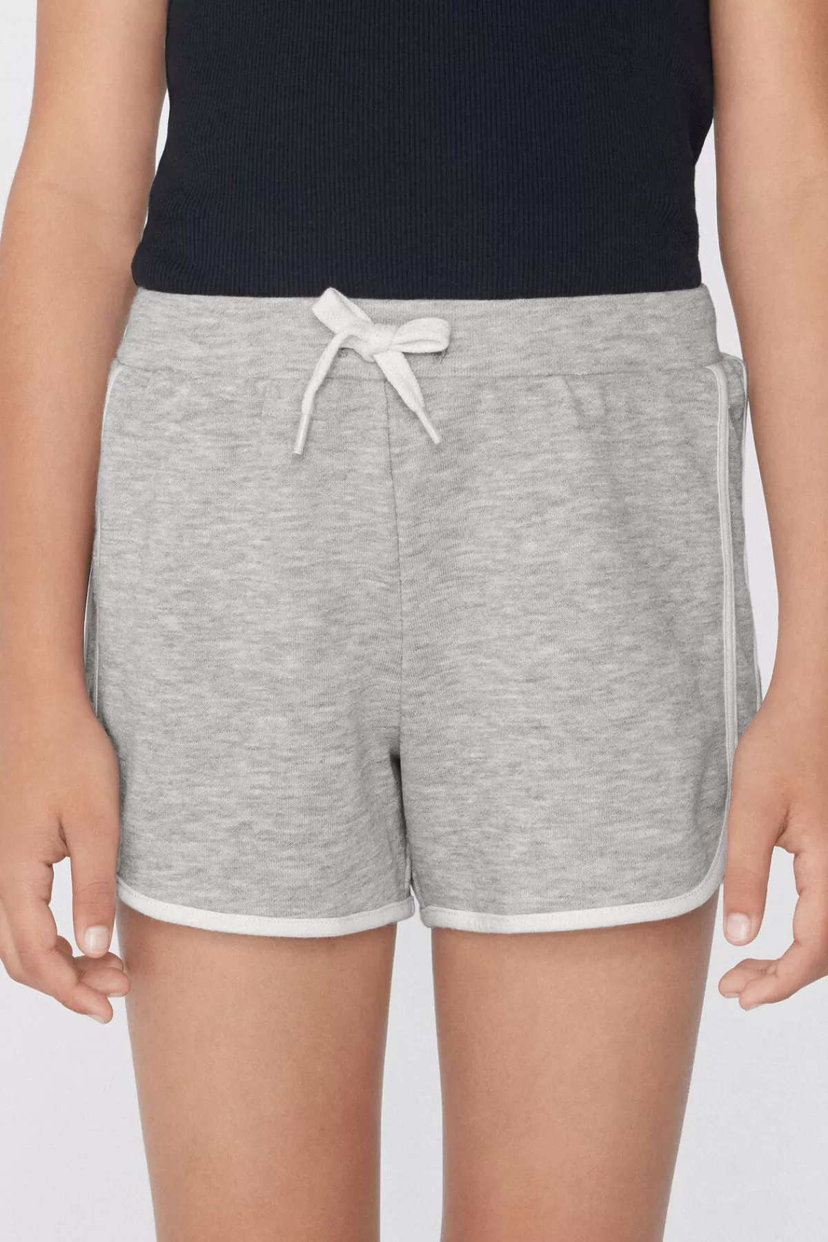 Tezenis Corti Bambina in Cotone Felpato Ultra Morbido con Bordi a Contrasto - Comodi e Stilosi