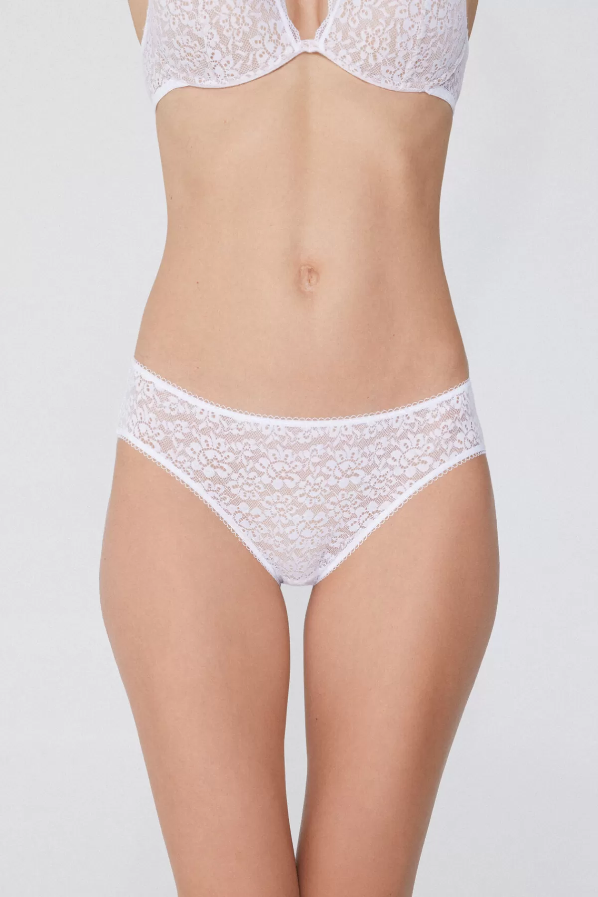 Tezenis Intimo Femminile - Slip Classico con Decorazioni a Pizzo per Massimo Comfort 

（：，，，。，。）