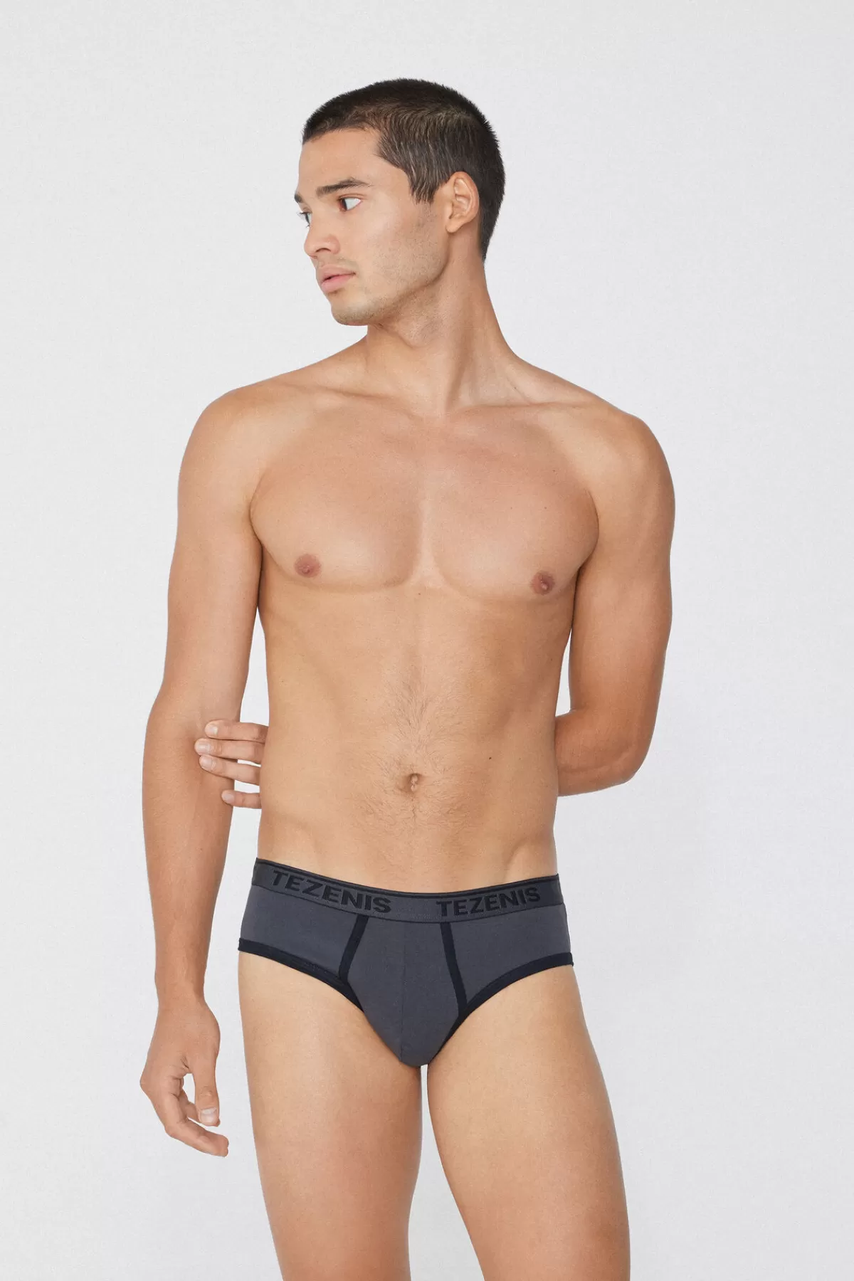 Tezenis Intimo Uomo - Mutande Classiche in Puro Cotone con Bordi Colorati e Logo Ricamato

(：，，，