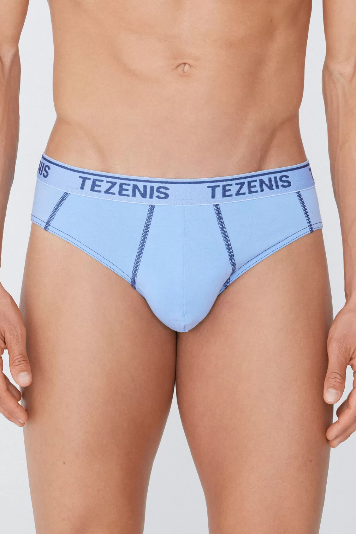 Tezenis Mutande Uomo in Puro Cotone con Dettaglio Cuciture Contrastanti e Logo Ricamato - Comode per Tutti i Giorni