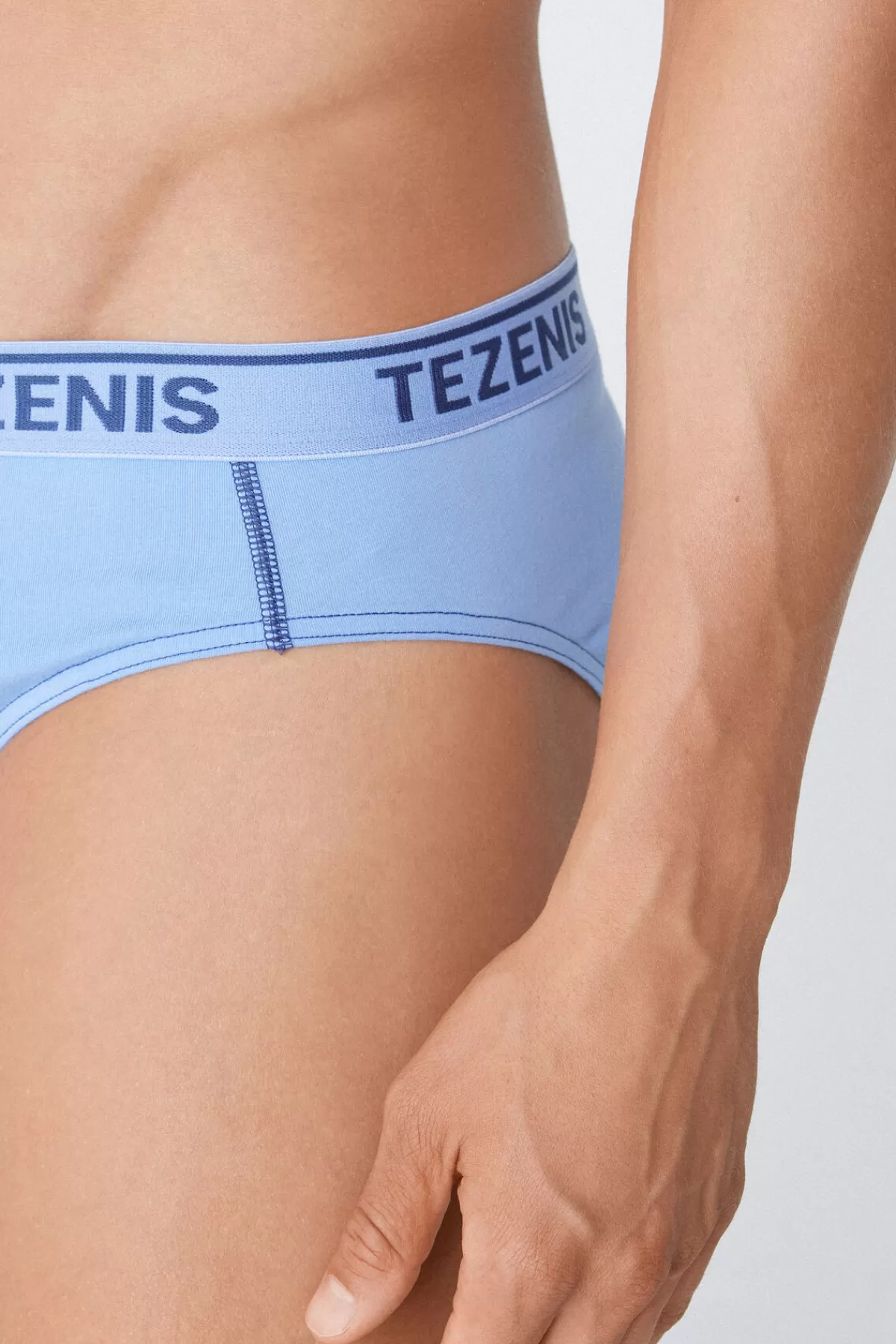 Tezenis Mutande Uomo in Puro Cotone con Dettaglio Cuciture Contrastanti e Logo Ricamato - Comode per Tutti i Giorni
