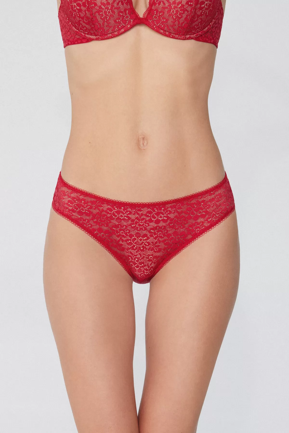 Tezenis Mutandine Eleganti in Pizzo Ecologico - Intimo Donna Confortevole con Rifiniture Sostenibili