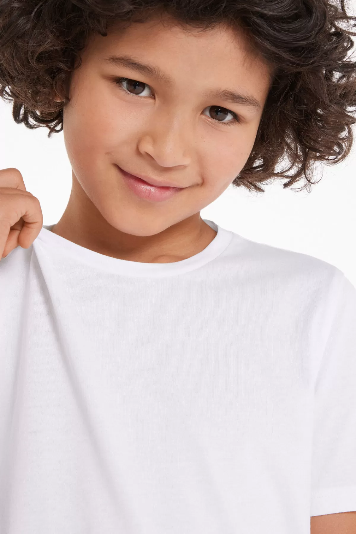 Maglietta Unisex Tezenis in Puro Cotone per Bambini - Modello Classico a Girocollo Confortevole 

(，