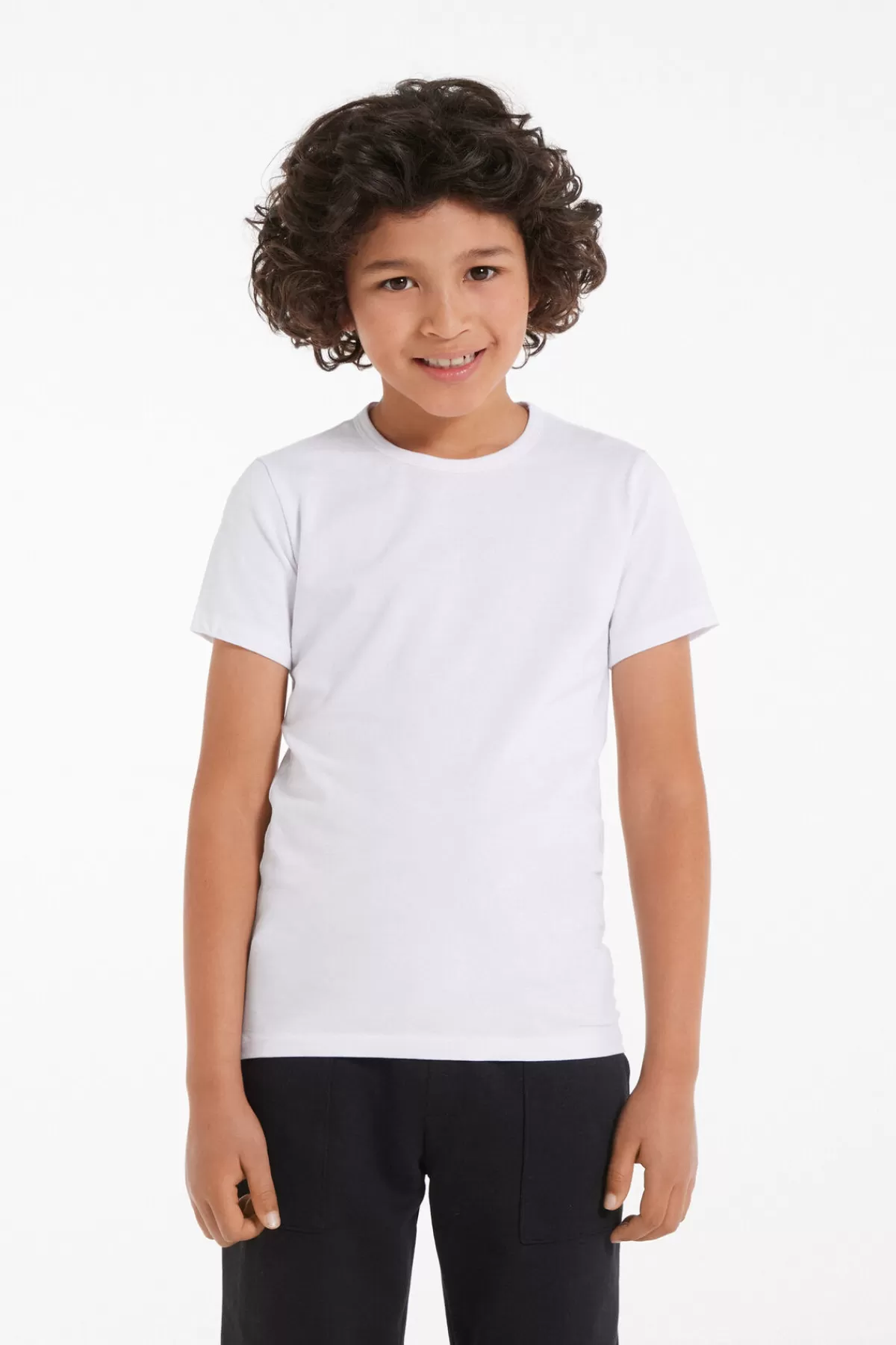Tezenis Maglietta Essentials Girocollo in Cotone Elasticizzato Unisex per Bambini
