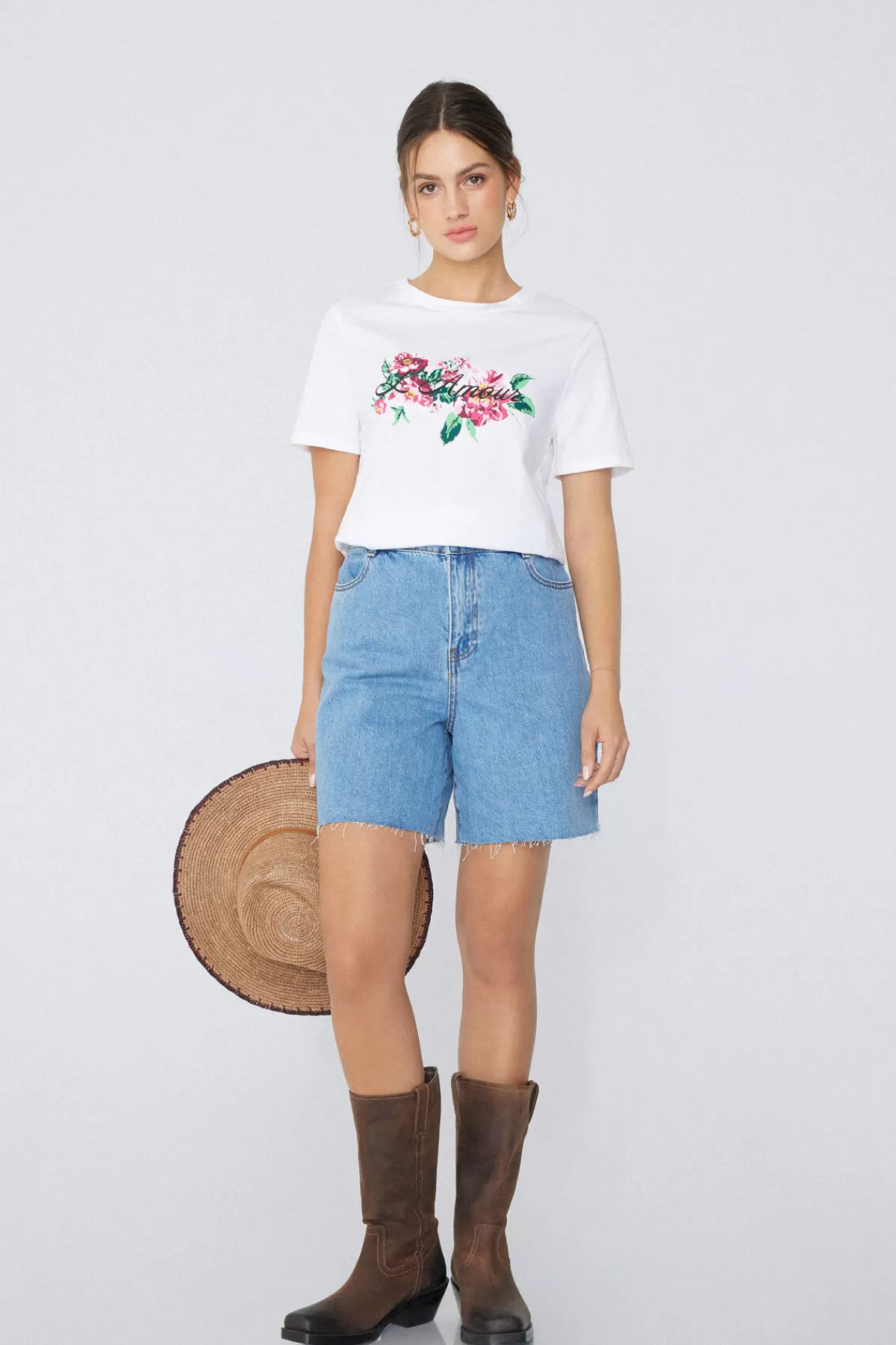 Tezenis Maglietta Donna in Cotone Lavato con Stampa Grafica - Essenziale Casual

(：+，