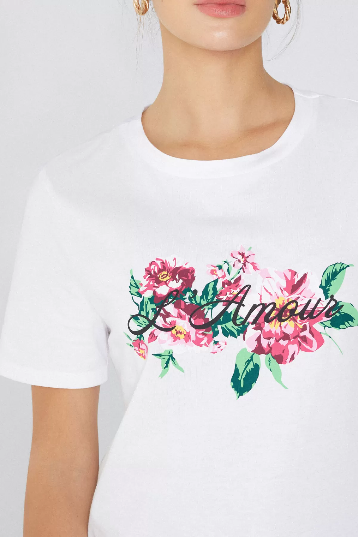 Tezenis Maglietta Donna in Cotone Lavato con Stampa Grafica - Essenziale Casual

(：+，