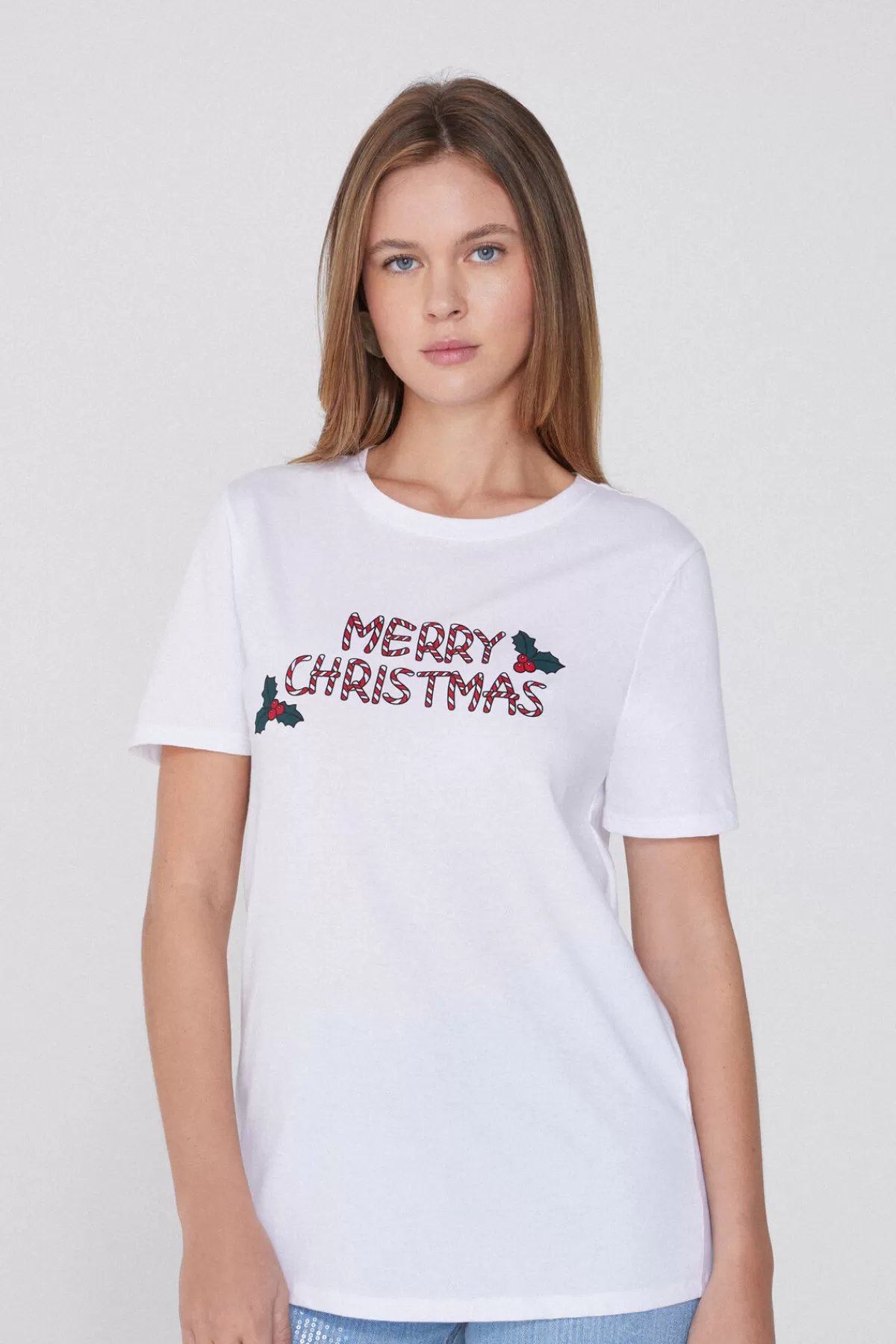 Tezenis Maglietta Donna in Cotone Puro - Edizione Festiva Natalizia con Design Confortevole e Stile Moderno