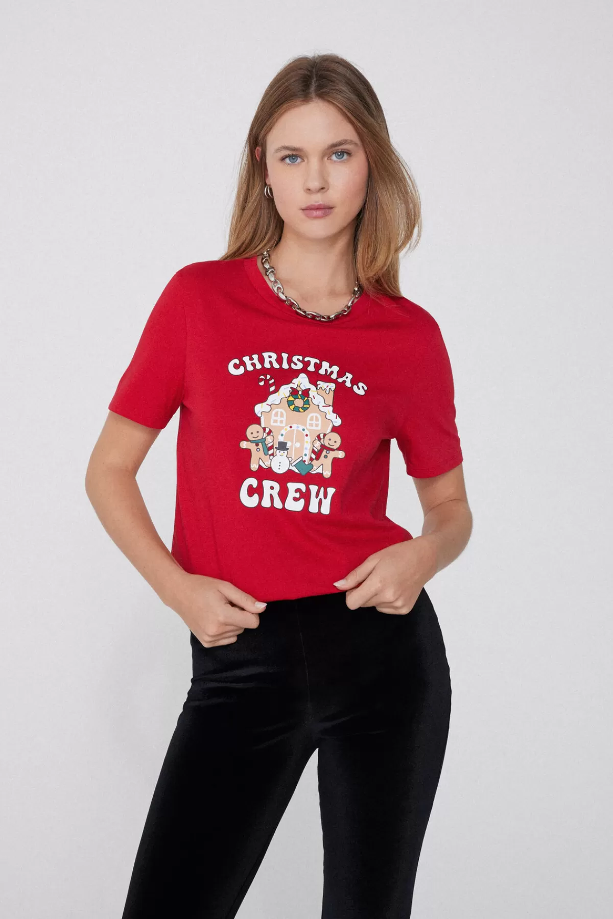 Tezenis Maglietta Natalizia in Puro Cotone Donna - Edizione Festiva Comoda e Stilosa