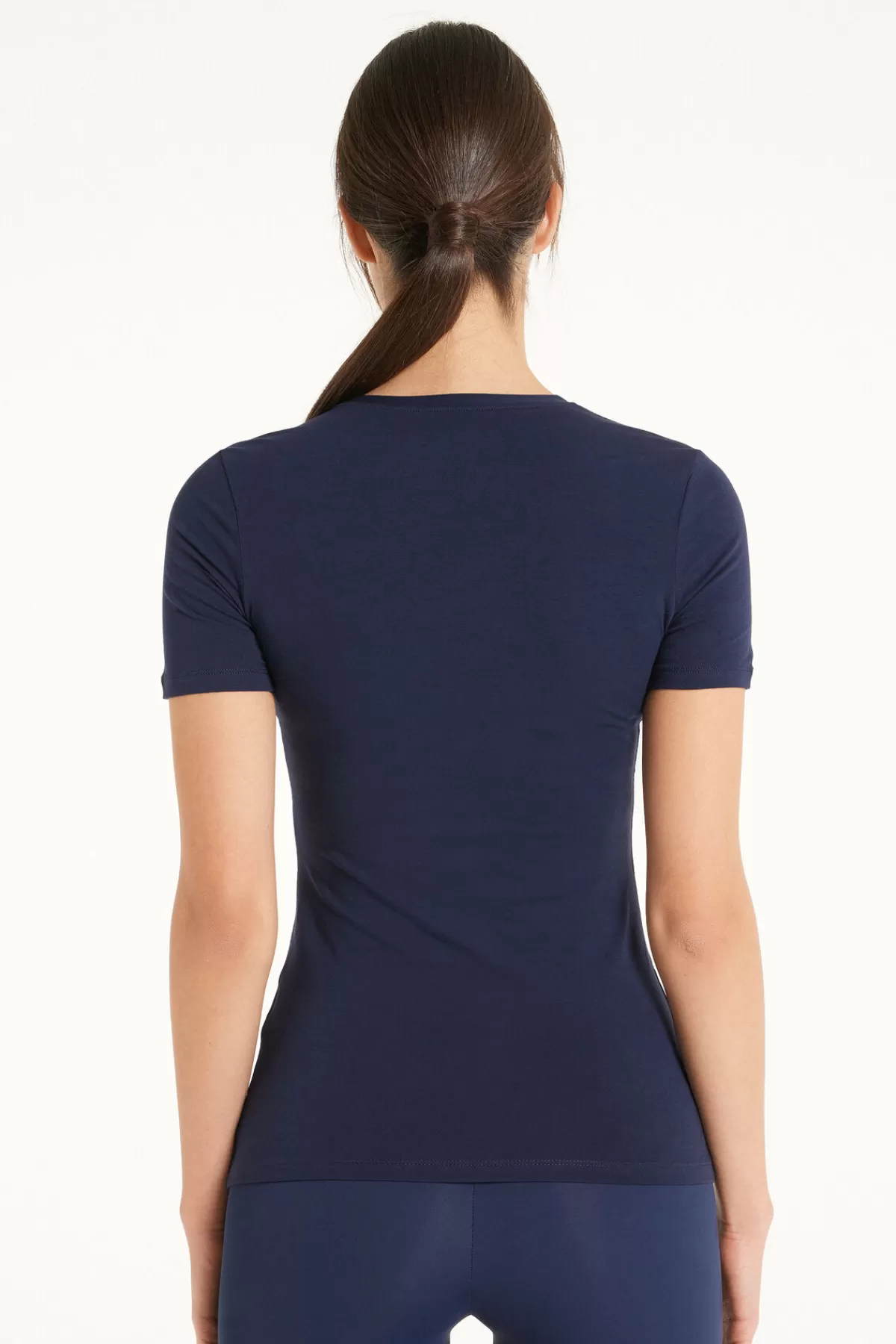 Maglia Femminile Girocollo Tezenis - Cotone Elasticizzato Ultra Morbido, T-Shirt Casual con Taglio Comfort per Look Giornaliero