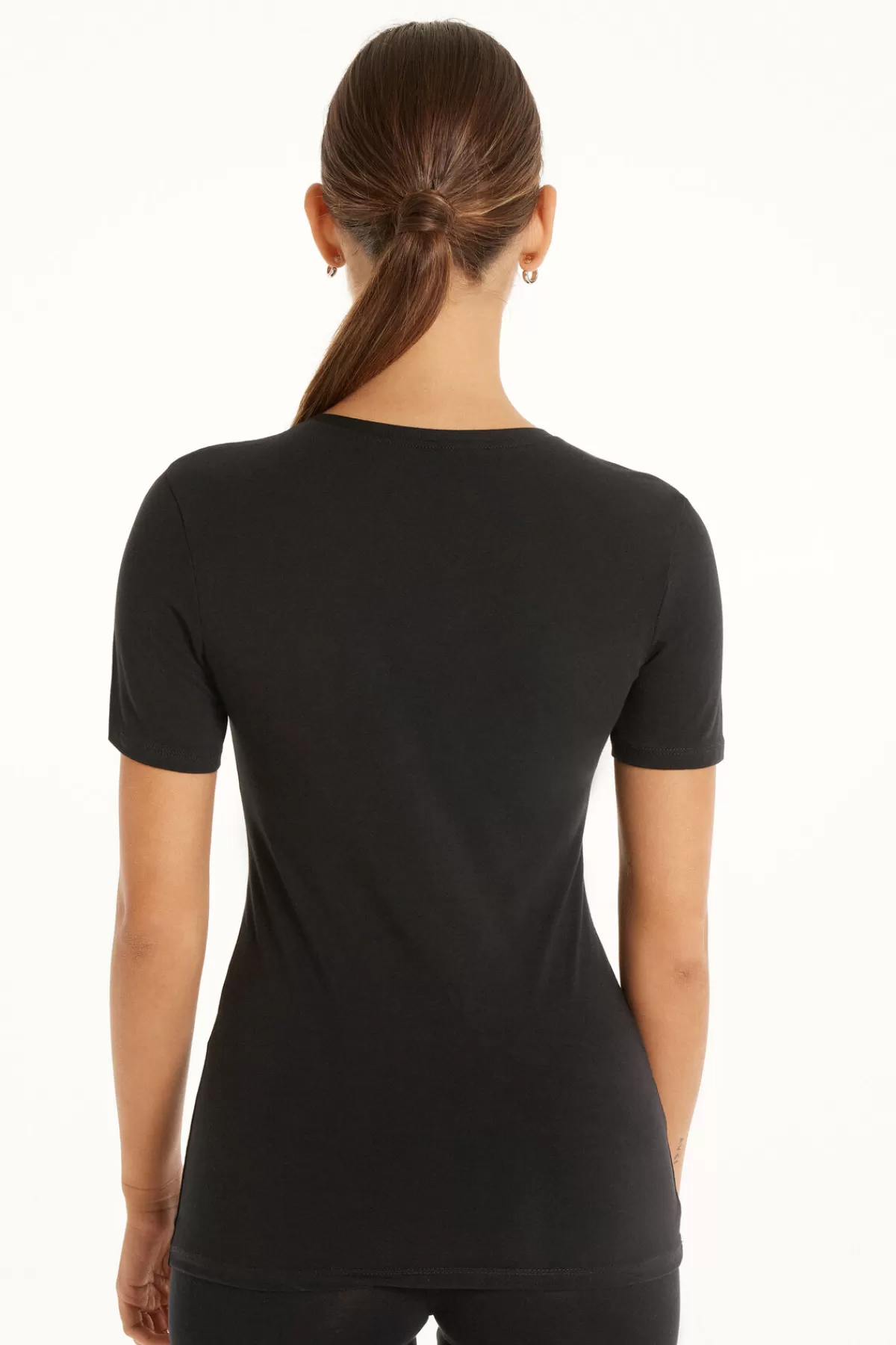 Maglietta Tezenis in cotone elasticizzato ultra morbido - Girocollo comodo per donna

(：，