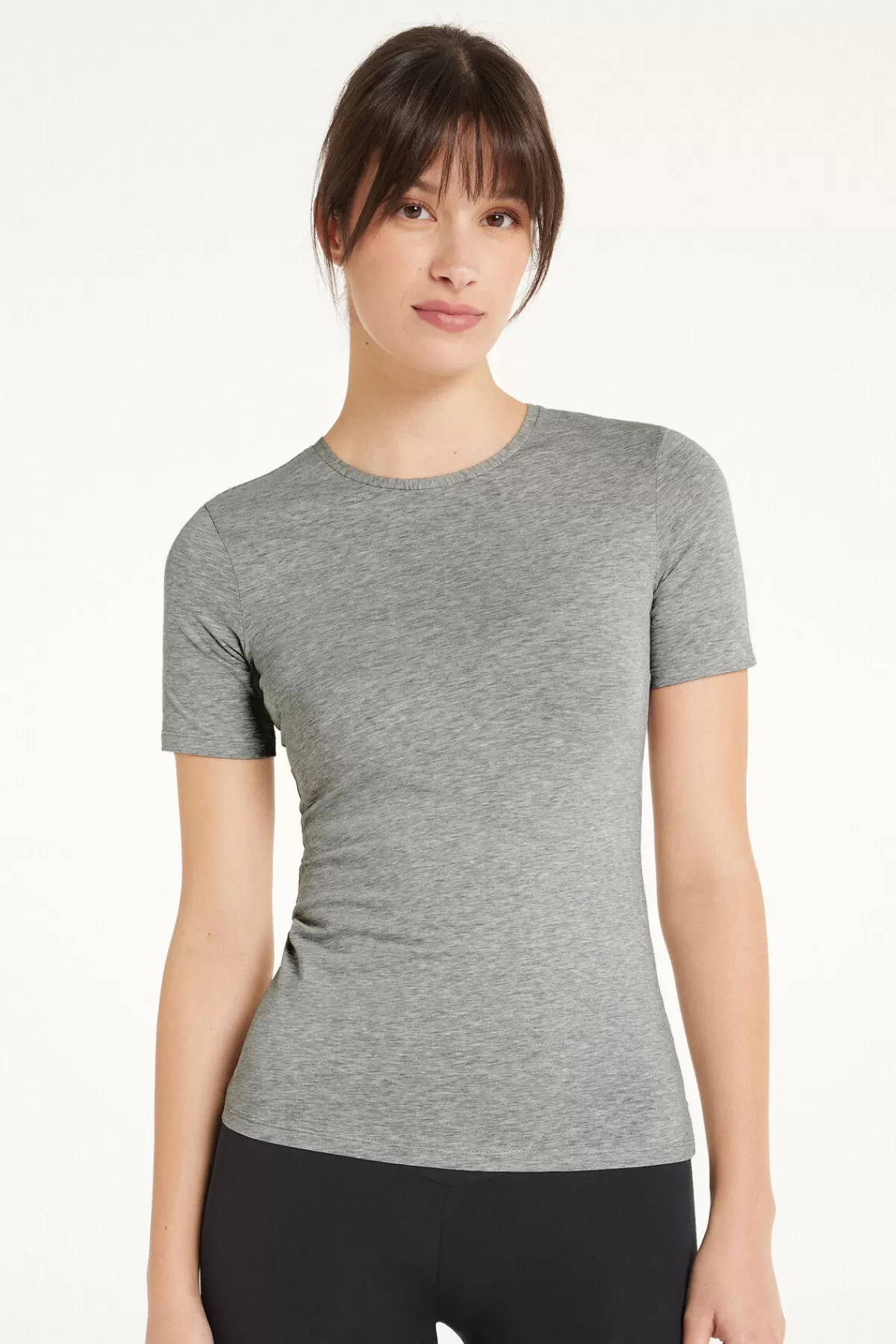 Tezenis Maglietta Donna in Cotone Elasticizzato Ultra Morbido - Comfort Perfetto per Stile Quotidiano e Abbinamenti Versatili
