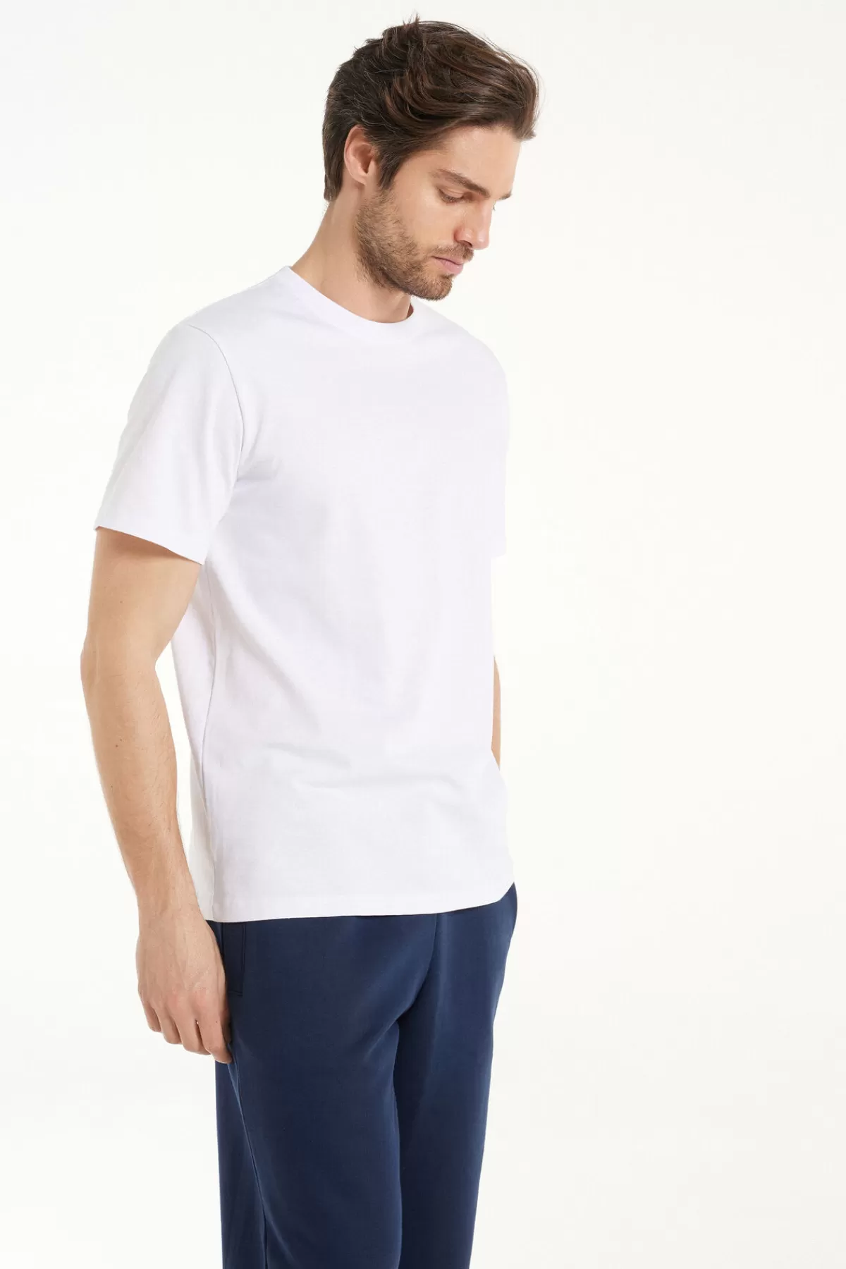 Maglietta Donna Comoda in Puro Cotone - Girocollo Classico Tezenis Essenziale