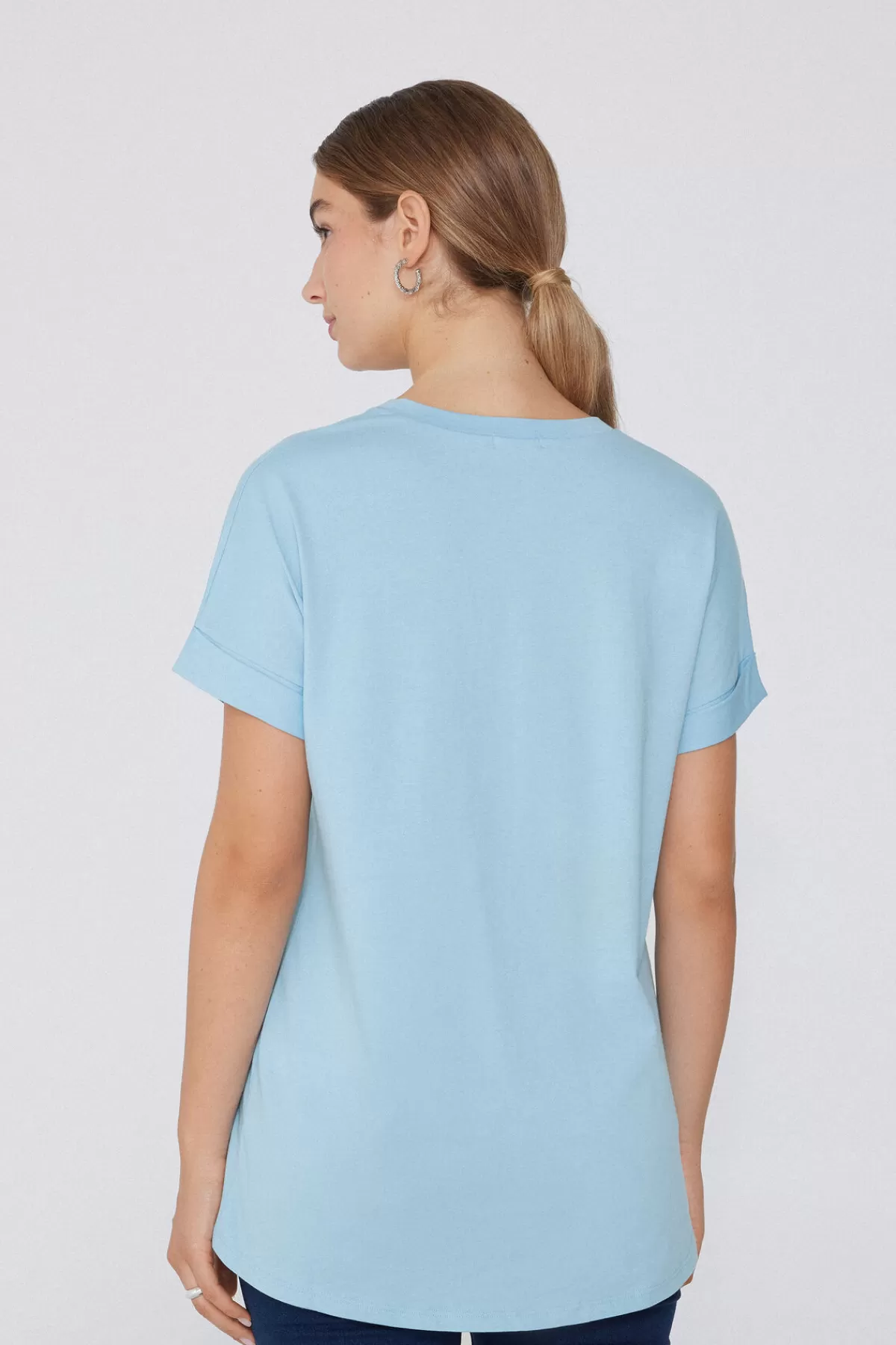 Maglietta in Puro Cotone con Finiture Stile Kimono - Tezenis Design Esclusivo Da Donna