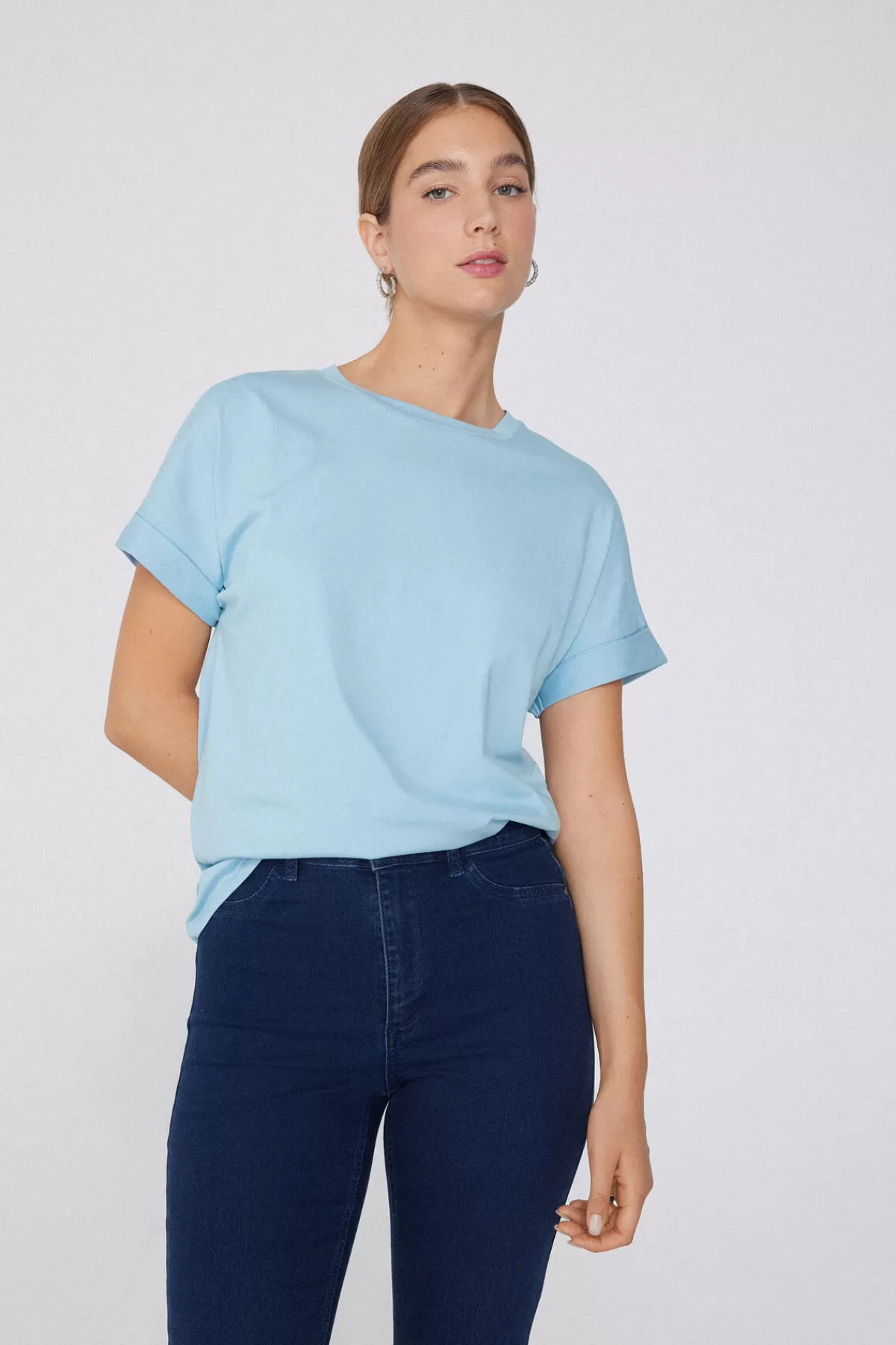 Maglietta in Puro Cotone con Finiture Stile Kimono - Tezenis Design Esclusivo Da Donna