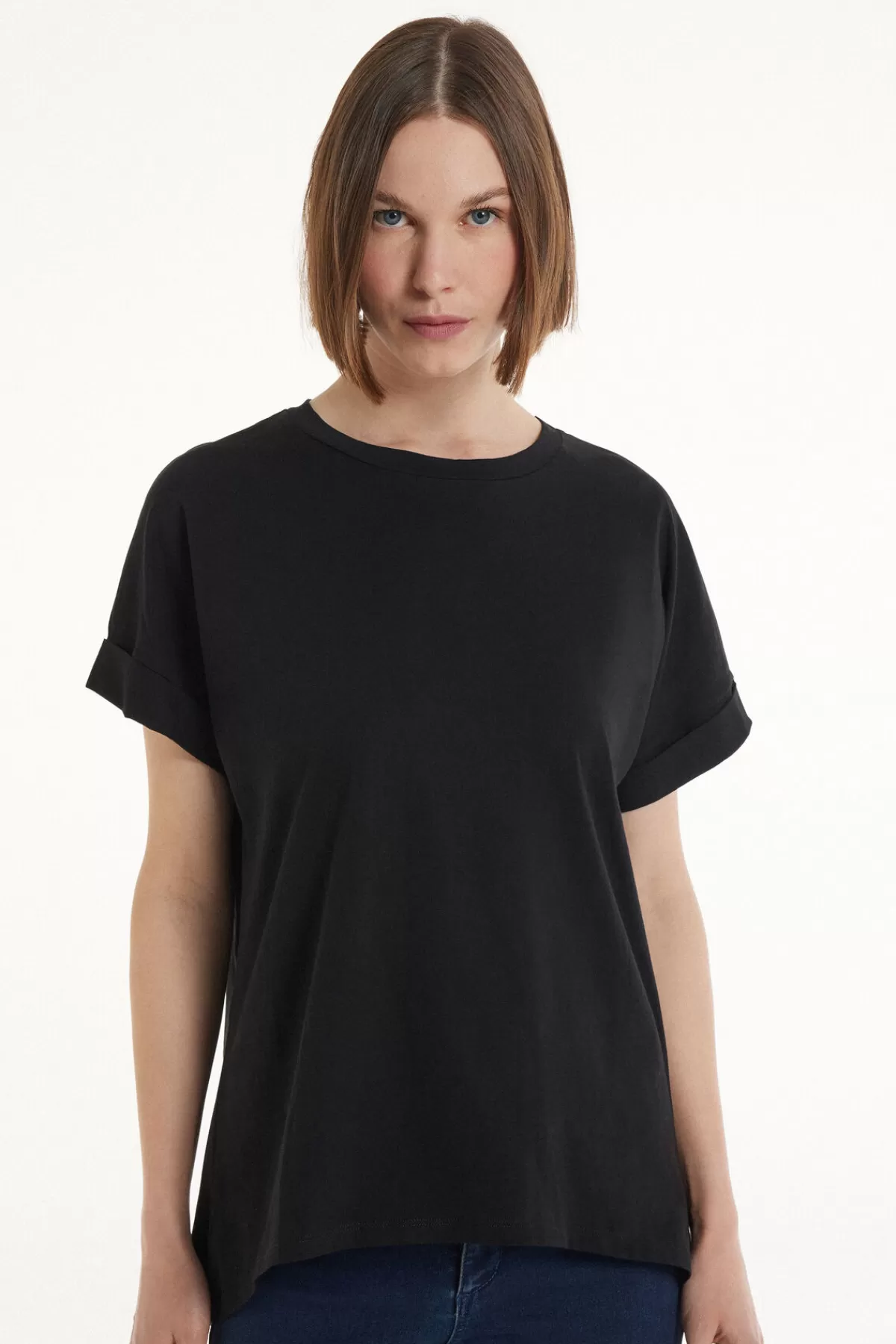 Maglietta Donna Tezenis in Cotone con Manica Kimono - Design Comodo e Stile Orientale