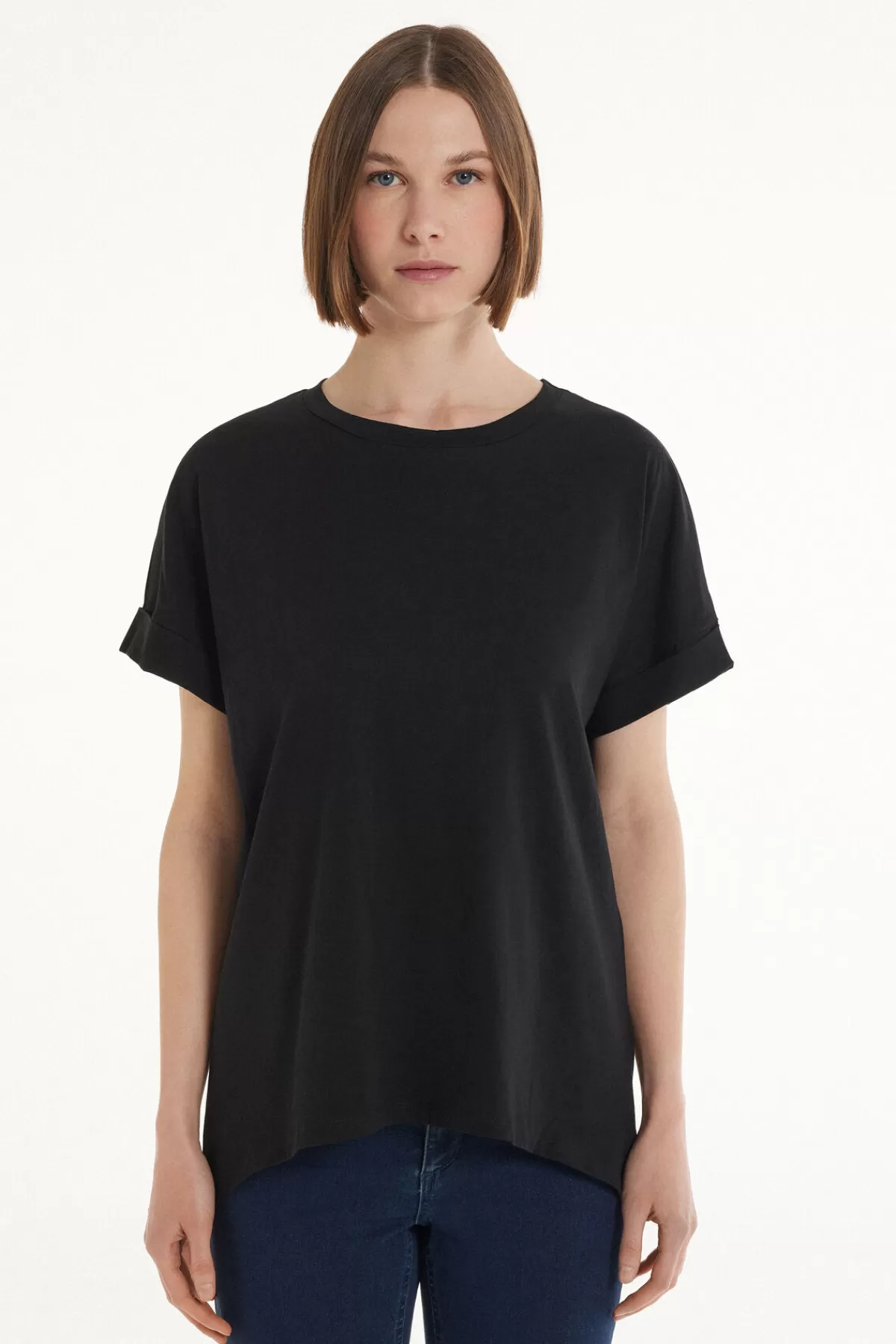 Maglietta Donna Tezenis in Cotone con Manica Kimono - Design Comodo e Stile Orientale