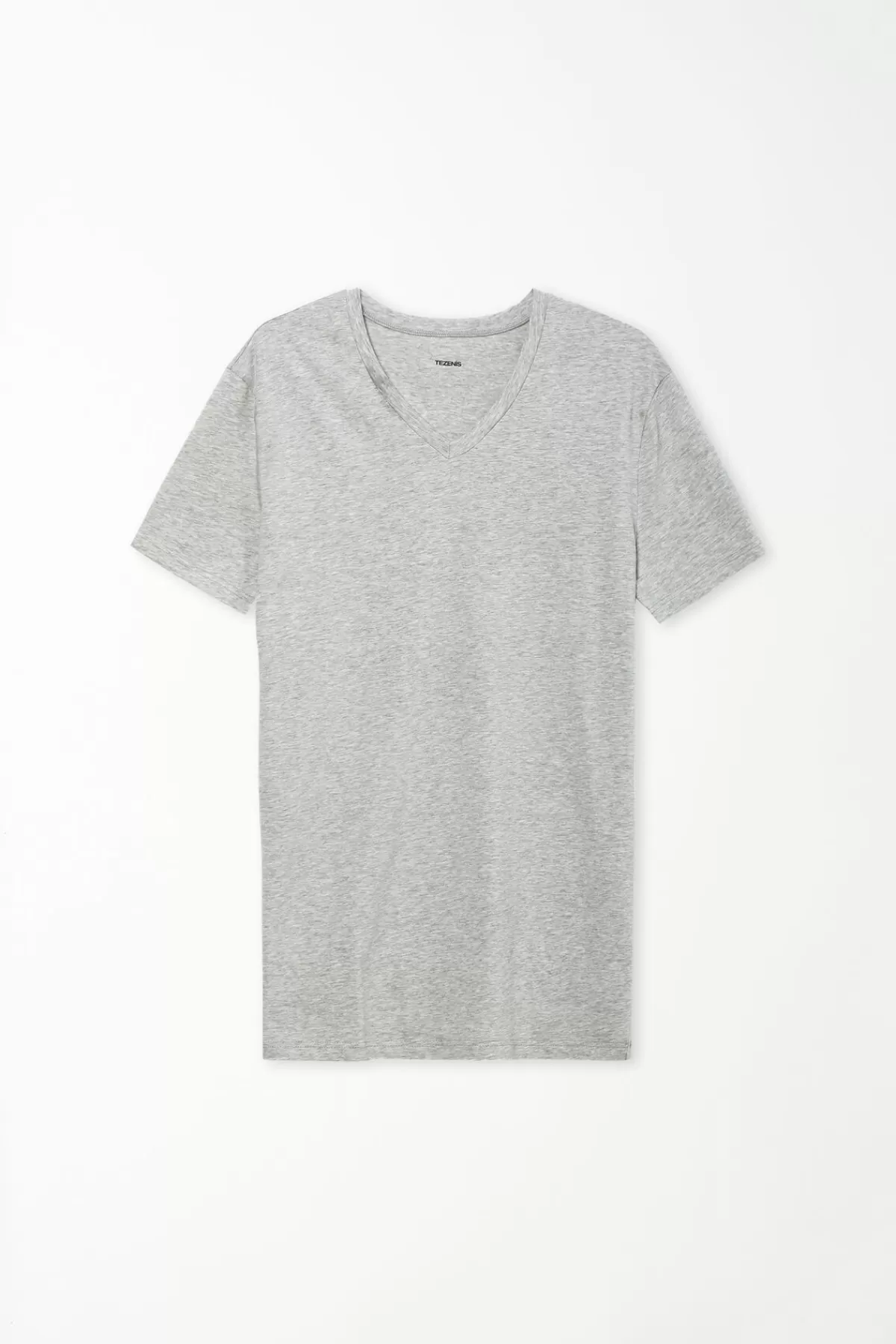 Tezenis T-Shirt Uomo con Scollo a V in Cotone Morbido ed Elasticizzato
