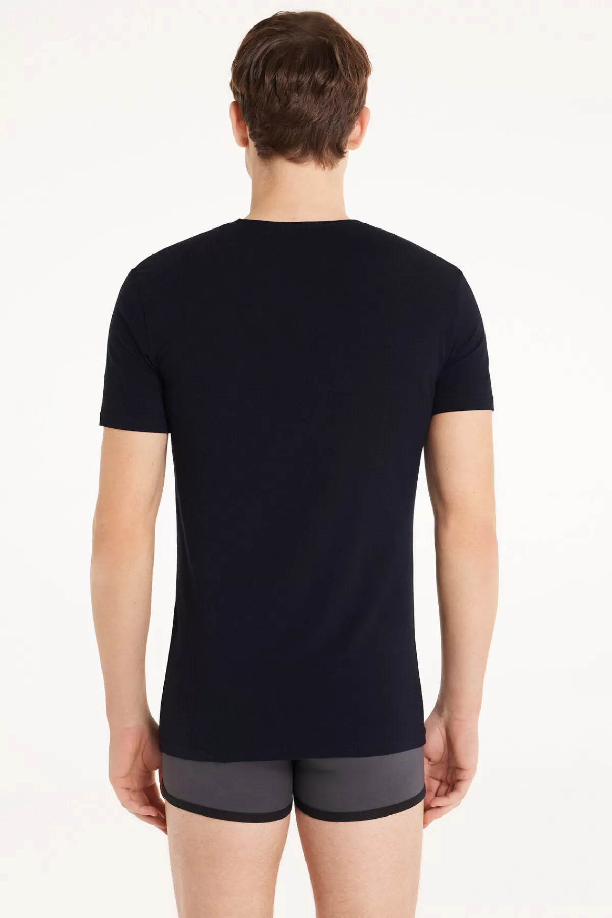 Maglietta Con Scollo a V in Cotone Elasticizzato Confortevole - Tezenis Da Uomo