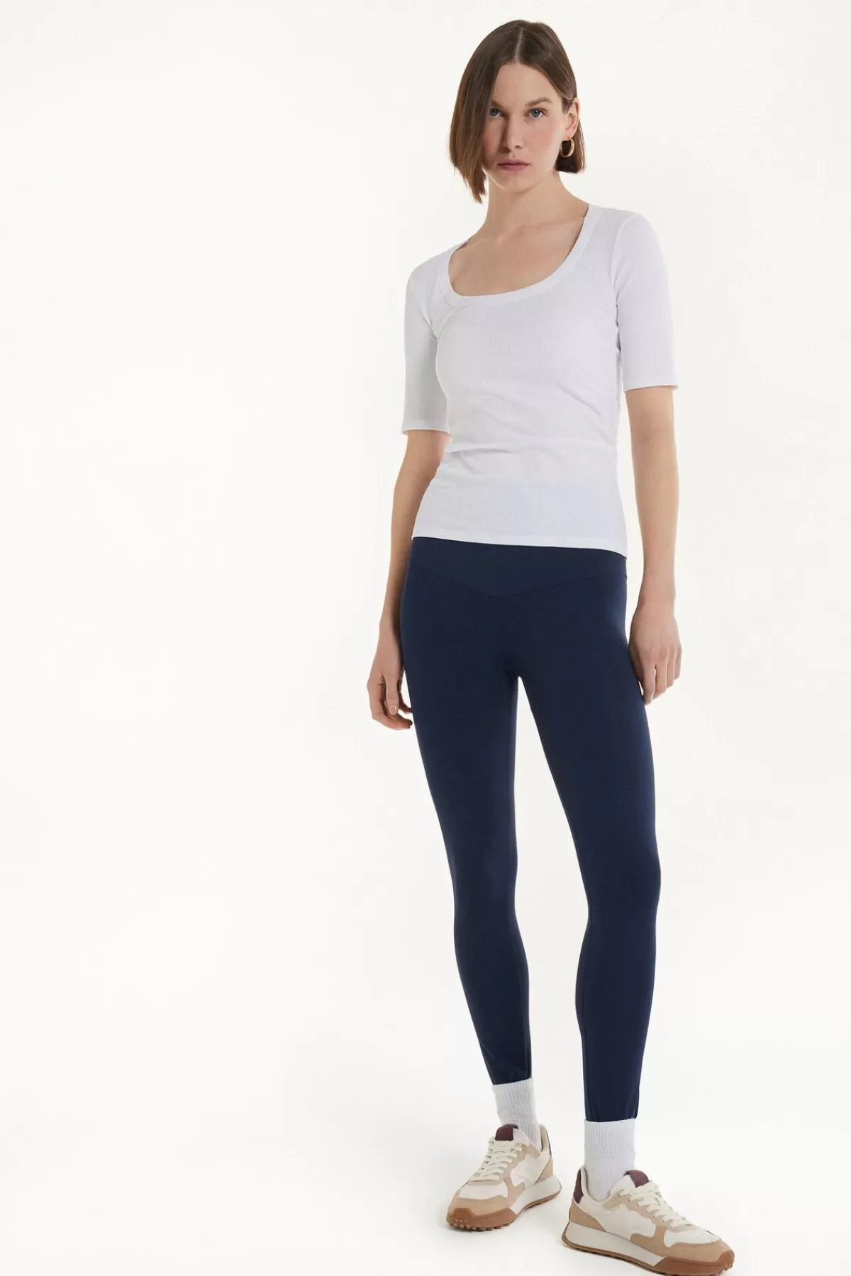 Maglietta Donna con Scollo a Barchetta - Cotone Rigato Leggero, Tezenis Collection Estivo