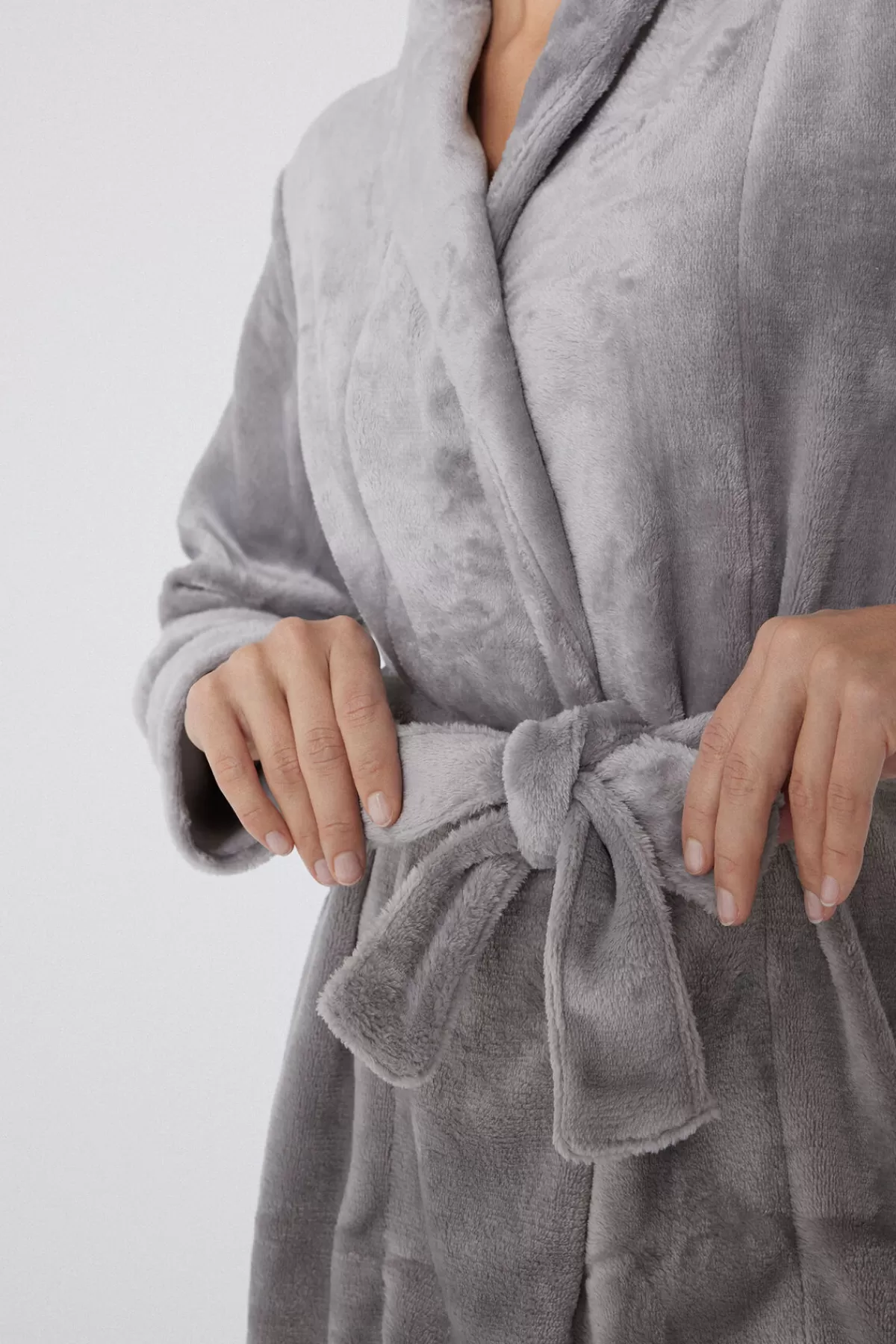 Tezenis Accappatoio Donna in Peluche Morbido - Unicolore per Relax Confortevole