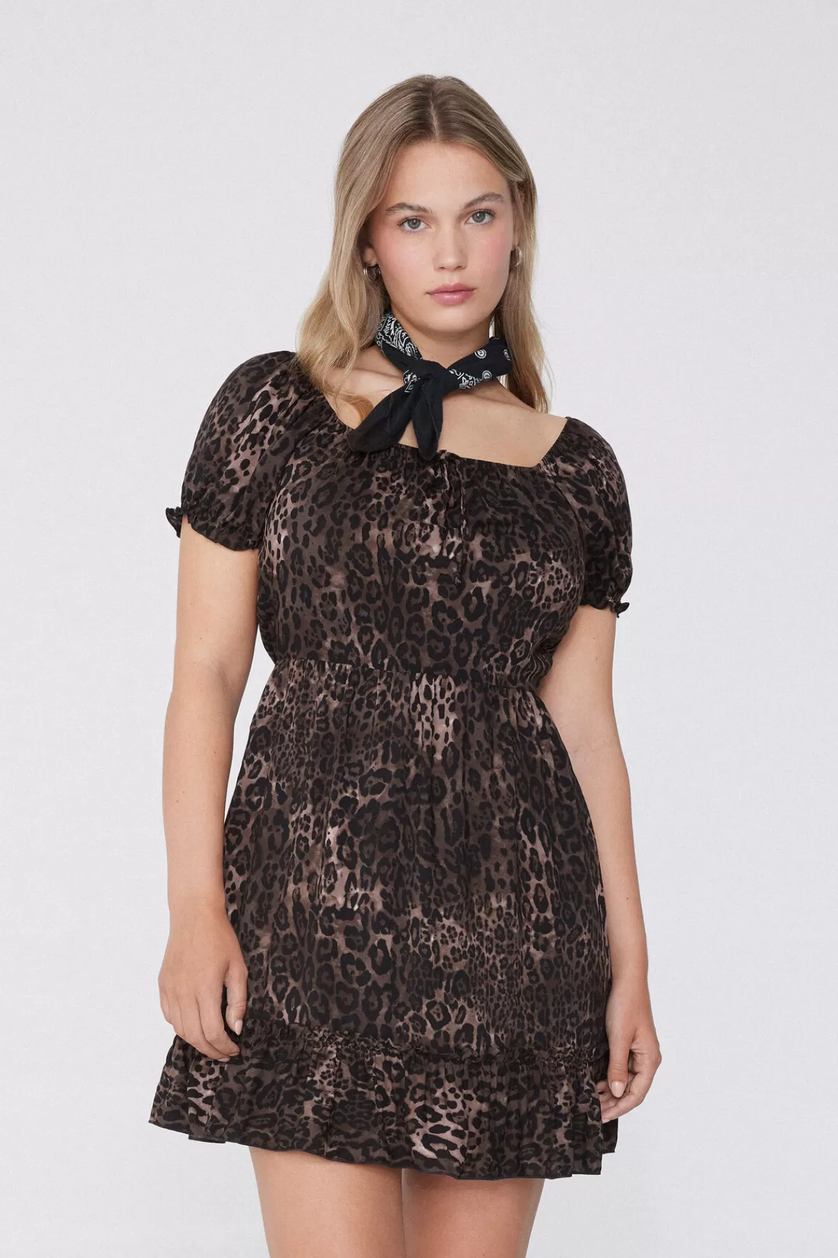 Tezenis Abito Donna in Viscosa Morbida con Maniche Corte, Vestito Estivo Comodo ed Elegante