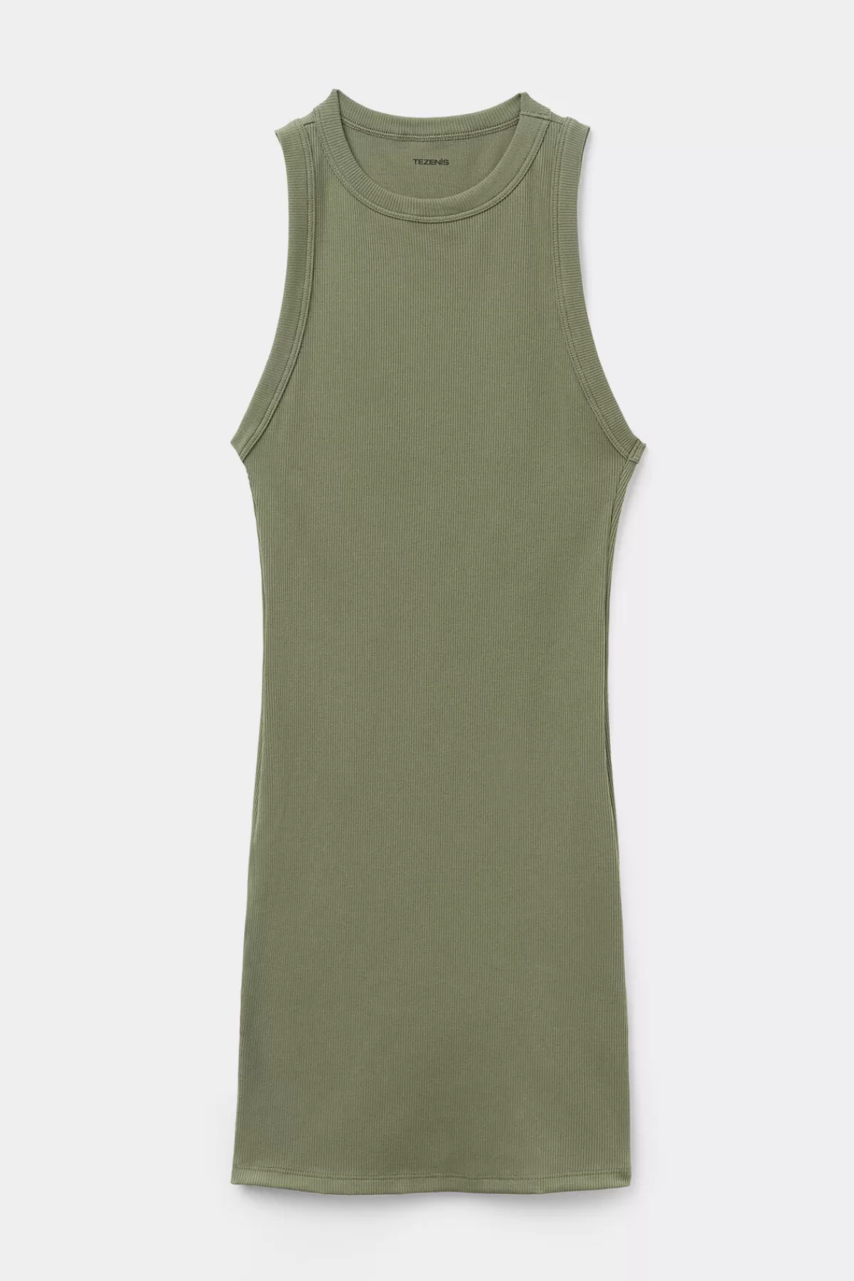 Abito Corto Tezenis con Scollo a Spallette e Tessuto a Coste - Cotone Morbido per un Look Casual e Fresco